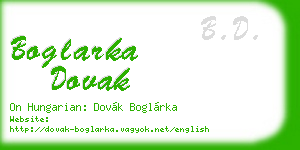 boglarka dovak business card