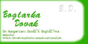 boglarka dovak business card